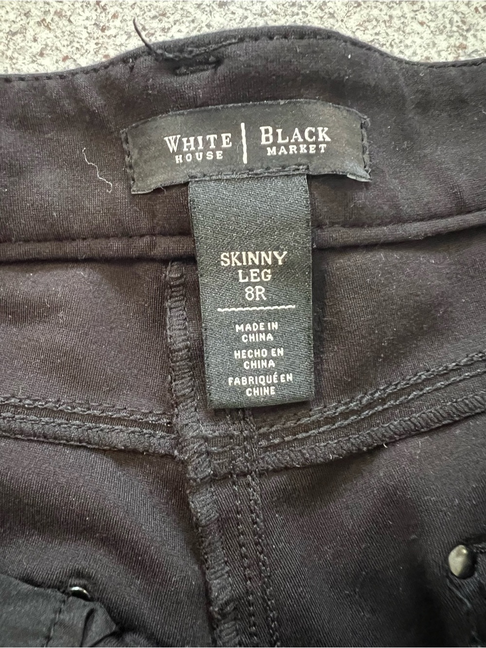 White House Black Market Women's Black Ankle Zip Skinny Pants Size 8R - Picture 7 of 9